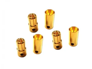 3x 6mm Gold Contact Male + Female